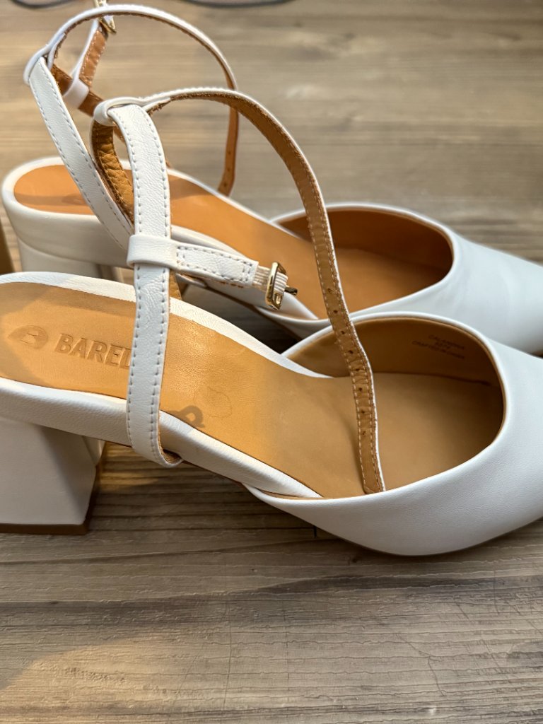 Calandra Bared Footwear White Closed Toed Block Heels (Eu 38, Us Size 7.5-8) — image 4 of 7